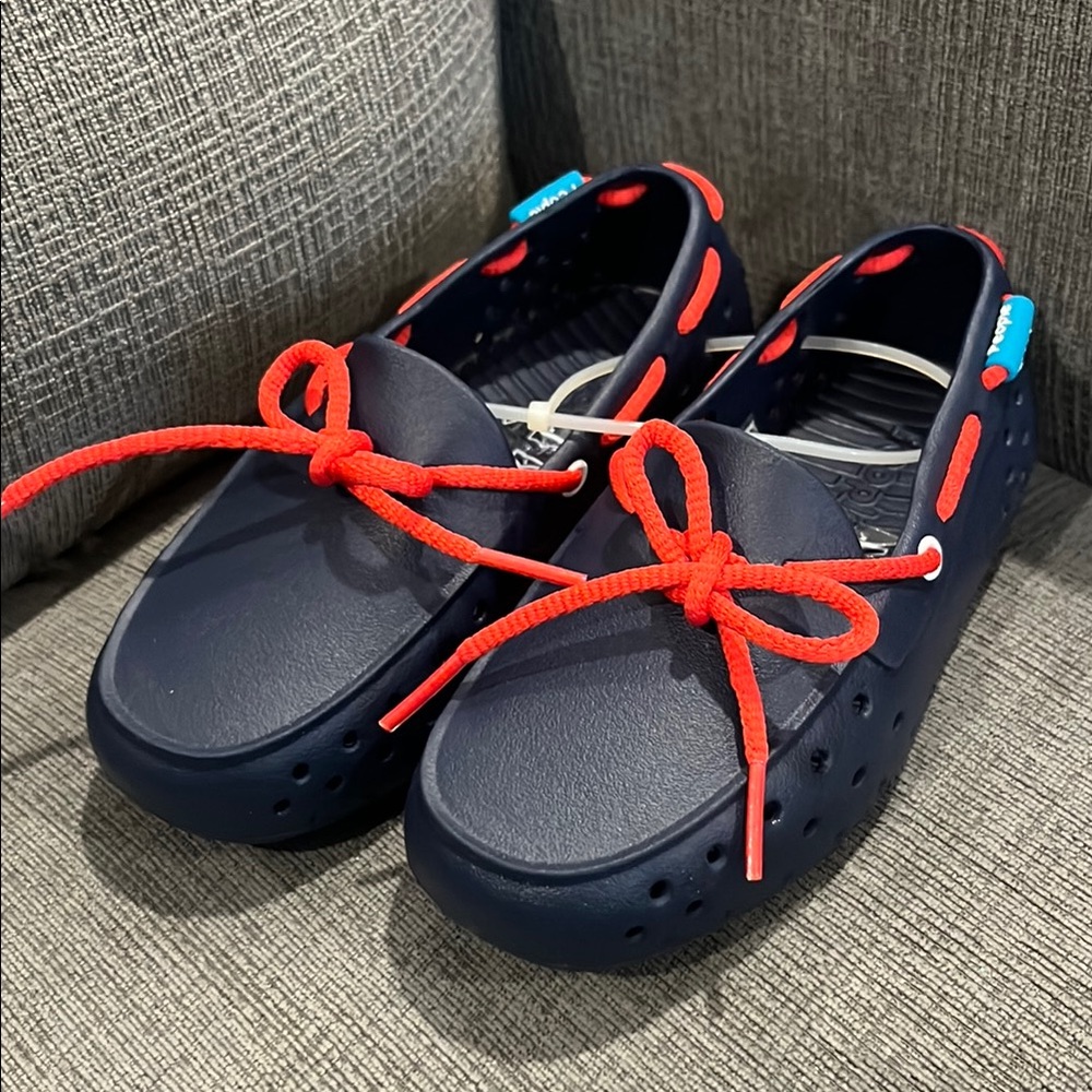 People Navy and Red Kids Shoes